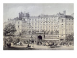 Boulevard Montmartre, Passage Jouffroy and Grand Hotel de la Terrasse Jouffroy, 1865 Giclee Print by Charles Riviere