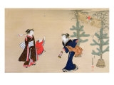 The New Year Game', Illustration in 'Kokka' Magazine, 1898-99 Giclee Print by Isoda Koryusai