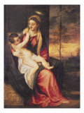 Virgin with Child at Sunset, 1560 Lámina giclée por Titian (Tiziano Vecelli)