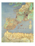 Map of France, Spain and North-West Africa, from the 'Sala Del Mappamondo' Giclée-Druck von Antonio Giovanni de Varese