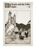 Battle with the Sable Knight, illustration from 'The Story of King Arthur and his Knights', 1903 Impressão giclée por Howard Pyle Battle with the Sable Knight, illustration from 'The Story of King Arthur and his Knights', 1903 Impressão giclée por Howard Pyle