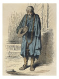 Beggar, after Jacques Callot reproduction procédé giclée par Albert Charles August Racinet
