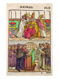 Pope Martin V is Installed to Papacy at Council of Constance, 'Chronik des Konzils von Konstanz' Giclee Print by Ulrich Von Richental
