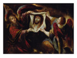 Two Angels Presenting the Holy Face Giclee Print by Claude Vignon