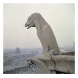 Gargoyle on the Balustrade of the Grande Galerie, Replica of a 12th century original Giclee Print by Eugene Emmanuel Viollet-le-Duc