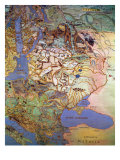 Map of Central Europe, from the 'Sala Del Mappamondo' Giclee Print by Antonio Giovanni de Varese