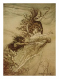 The Rhinemaidens Teasing Alberich from 'The Rhinegold and The Valkyrie' by Richard Wagner, 1910 Giclee Print by Arthur Rackham