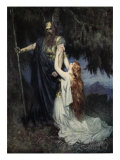 Brunhilde knelt at his feet, from 'The Stories of Wagner's Operas' by J. Walker McSpadden Lámina giclée por Ferdinand Leeke Brunhilde knelt at his feet, from 'The Stories of Wagner's Operas' by J. Walker McSpadden Lámina giclée por Ferdinand Leeke