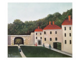Landscape with an Arch and Three Houses, 1907 reproduction procédé giclée par Henri J.F. Rousseau
