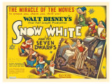 Snow White and the Seven Dwarfs, UK Movie Poster, 1937 Giclée-Druck