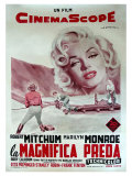 River of No Return, Italian Movie Poster, 1954 Reproduction procédé giclée