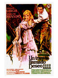 A Streetcar Named Desire, Spanish Movie Poster, 1951 Lámina giclée