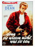 Rebel Without a Cause, German Movie Poster, 1955 Lámina giclée