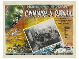 Action in the North Atlantic, Russian Movie Poster, 1943 Giclée-tryk
