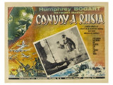 Action in the North Atlantic, Russian Movie Poster, 1943 Giclée-tryk