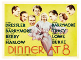 Dinner at Eight, UK Movie Poster, 1933 Lámina giclée Dinner at Eight, UK Movie Poster, 1933 Lámina giclée