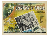 Action in the North Atlantic, Russian Movie Poster, 1943 Giclée-tryk