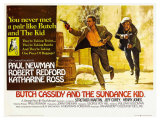 Butch Cassidy and the Sundance Kid, UK Movie Poster, 1969 reproduction procédé giclée