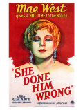 She Done Him Wrong, 1933 Lámina giclée She Done Him Wrong, 1933 Lámina giclée