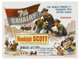 7th Cavalry, UK Movie Poster, 1956 Giclee Print