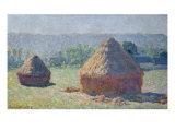 Straw Ricks, End of summer, Giverny, 1891 Giclee Print by Claude Monet