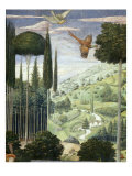 Procession of the Magi: Wall with Emperor John VII Paleologus, detail (Landscape) Giclee Print by Benozzo Gozzoli