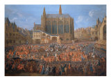 King Louis XV at the Parliament 1715 Giclee Print by Pierre-Denis Martin