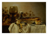 Breakfast with Fish and Tankard Giclee Print by Pieter Claesz