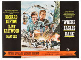 Where Eagles Dare, UK Movie Poster, 1968 Giclée-Druck