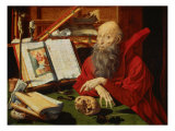 Saint Jerome reproduction procédé giclée par Marinus Van Reymerswaele