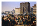 Battle at Porte Saint Denis July 1830 Giclee Print by Hippolyte Lecomte