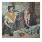 Les Repasseuses (Two Laundresses) reproduction procédé giclée par Edgar Degas