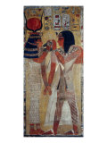 Goddess Hathor and King Sethi I Lámina giclée