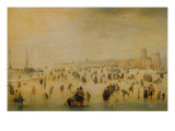Ice Skaters Giclée-Druck von Hendrick Avercamp