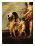 Flight into Egypt, detail reproduction procédé giclée par Jacob Jordaens