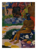 Seated Tahitian Woman and Idol (Vairumati tei oa), 1892 Giclee Print by Paul Gauguin