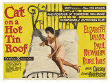 Cat On a Hot Tin Roof, UK Movie Poster, 1958 reproduction procédé giclée