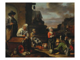 Peasants at the Well Reproduction procédé giclée par Louis Le Nain