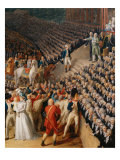 The festival at Champ de Mars July 14, 1790: right-side Giclee Print by Charles Thevenin