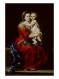 Madonna and Child or Virgin of the Rosary reproduction procédé giclée par Bartolome Esteban Murillo
