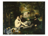 Le Dejeuner sur l'herbe (Luncheon on the Grass), 1863 reproduction procédé giclée par Édouard Manet