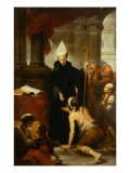 Saint Thomas of Villanueva Distributing Alms Giclee Print by Bartolome Esteban Murillo
