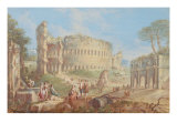 Ruins with the Colosseum Giclee Print by Vanvitelli (Gaspar van Wittel) 