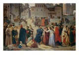 Provenzano Salvani Begging in Piazza del Campo Giclee Print by Amos Cassioli
