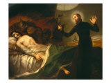Saint Francis Borgia Tending a Dying Man Giclee Print by Francisco de Goya