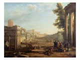 Campus Vaccinus in Rome Giclee Print by Claude Lorrain