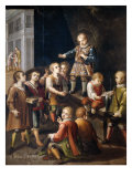 Saint Louis Gonzaga and children, 1621 reproduction procédé giclée par Juan de Arellano