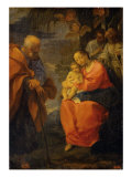 Holy Family under the Palm Tree Giclee Print by Lodovico Carracci