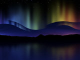 Abstract Illustration of the Northern Lights Photographic Print