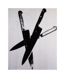 Knives, c.1981-82 (Three Black on Cream) Gicléedruk van Andy Warhol Knives, c.1981-82 (Three Black on Cream) Gicléedruk van Andy Warhol